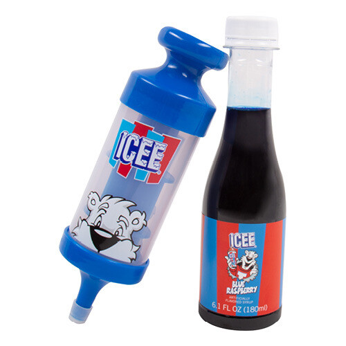 Icee Freeze Pop &amp; Syrup Blue Raspberry Set