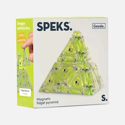 Speks Geode Magnetic Fidget Pyramid Set - Peridot