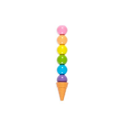 Rainbow Scoops Vanilla Scented Stacking Erasable Crayons (7 Piece Set)