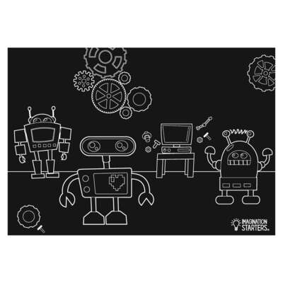Imagination Starters Chalkboard Placemat - Robots