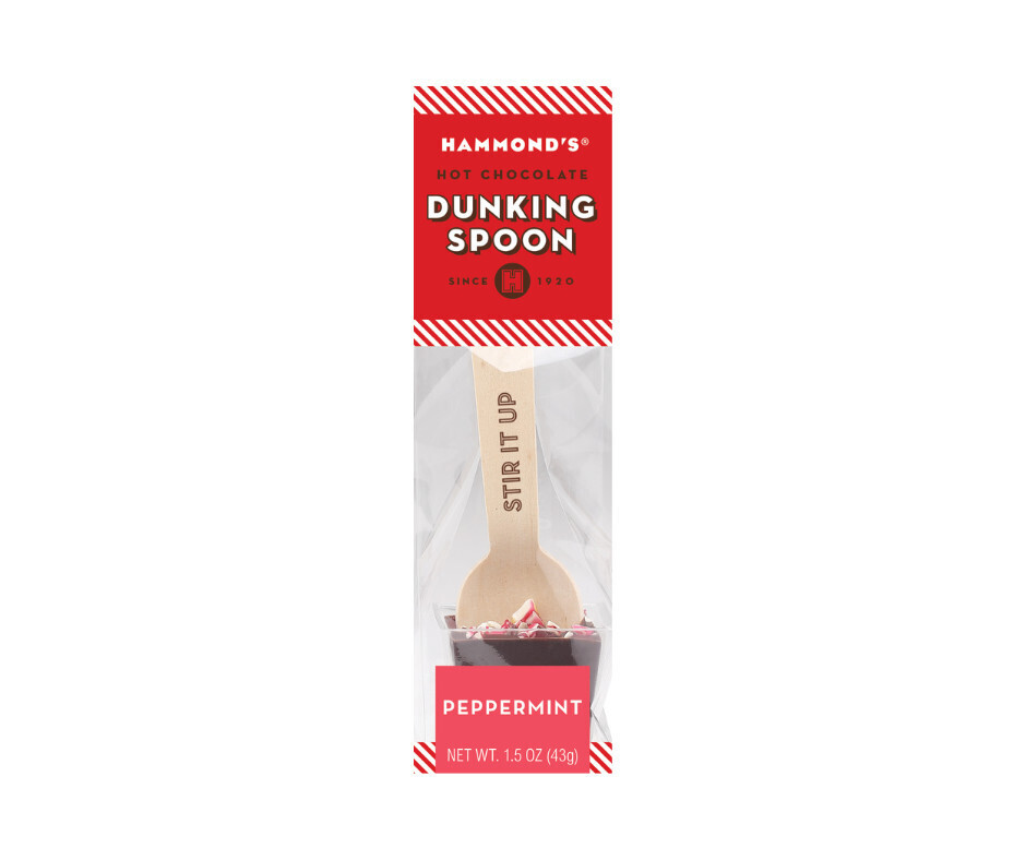 Hammond's Candies Dark Chocolate Peppermint Dunking Spoon 1.5oz