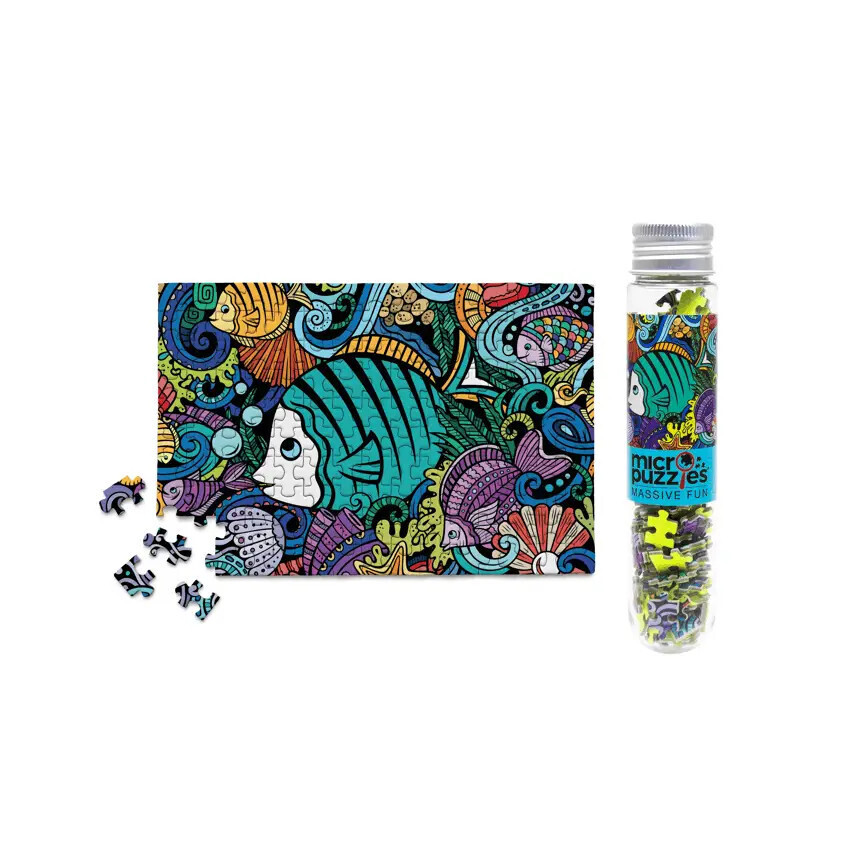 Micro Puzzles Fish Doodle Mini Jigsaw Puzzle
