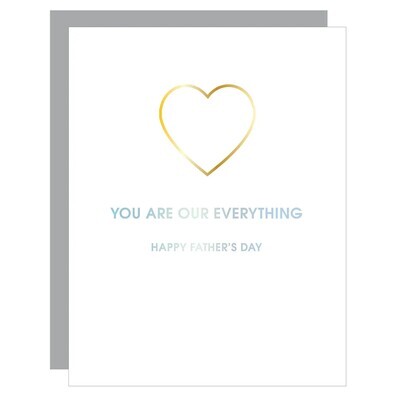 You Are Our Everything Fathers Day Heart Paper Clip - Card