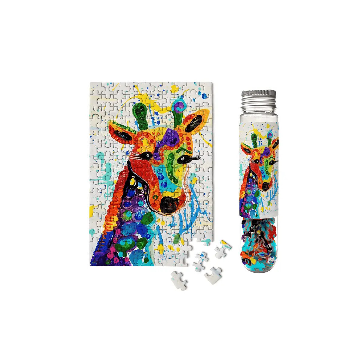 Micro Puzzles Rainbow Giraffe Mini Jigsaw Puzzle