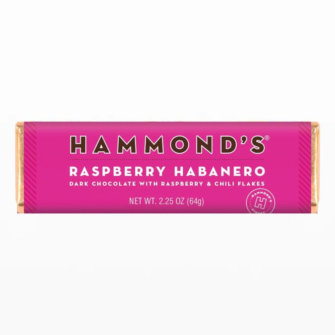 Hammond's Candies Raspberry Habanero Dark Chocolate Candy Bar 2.25oz