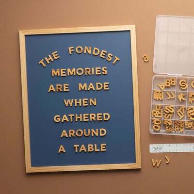 1" 200pc Faux Wood Southern Pine Magnetic Letters