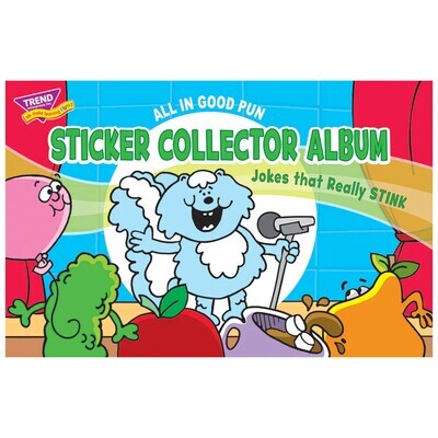 Trend Enterprises All in Good Pun - Jokes that Really STINK Sticker Collector Album