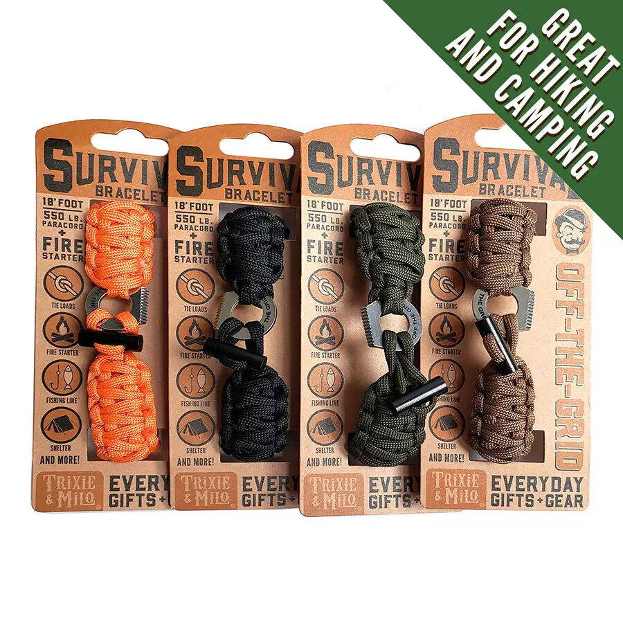 Trixie &amp; Milo Off-The-Grid Survival Bracelet Hiking Gear