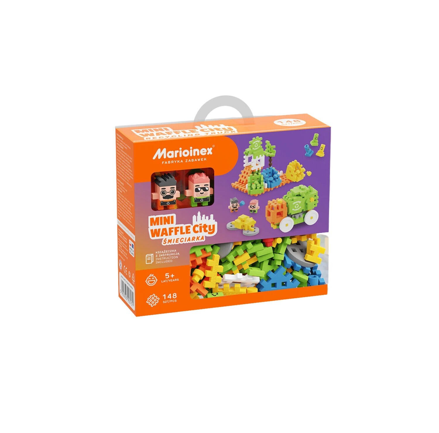 Mini Waffle City - Recycling Truck - 148 PCS