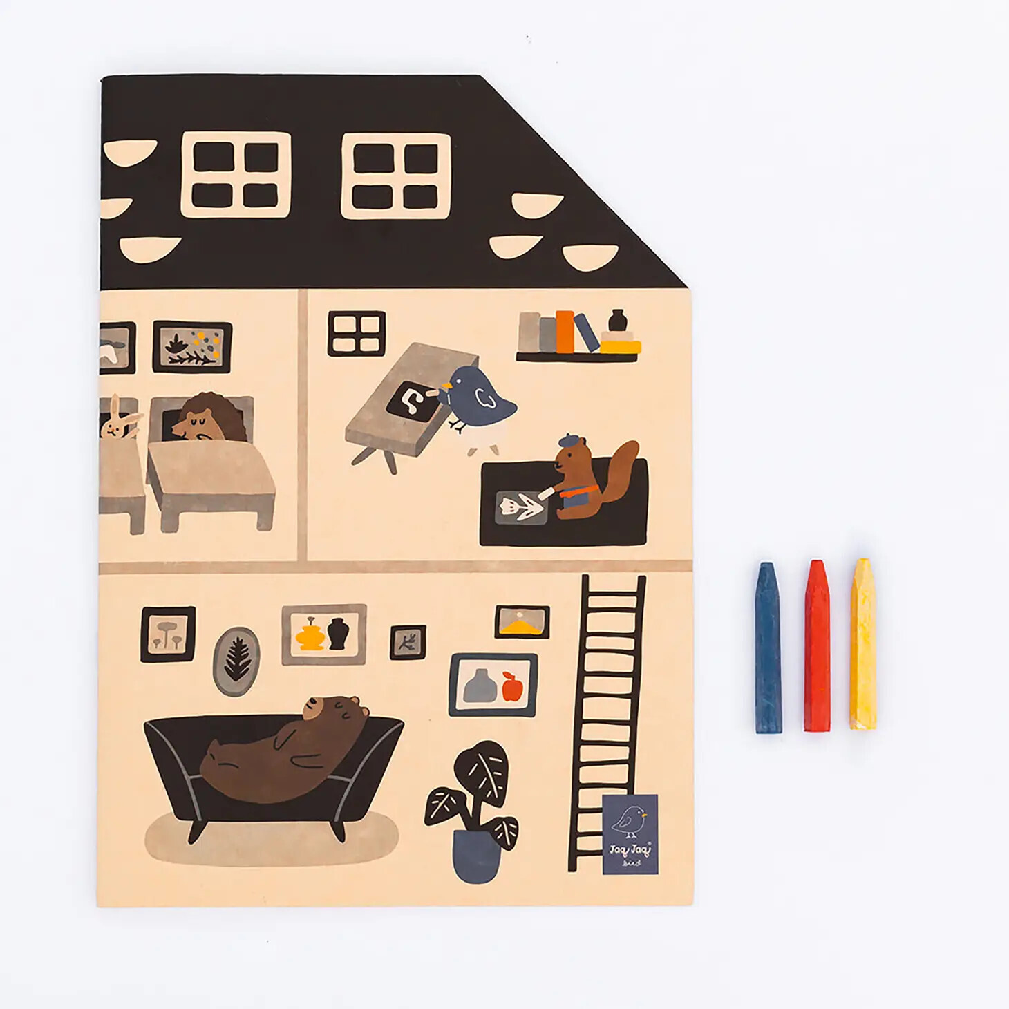 Jaq Jaq Bird Jumbo Paper Coloring Book - Jaq Jaq &amp; Friends Play House