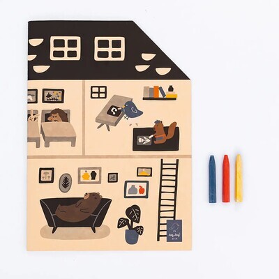 Jaq Jaq Bird Jumbo Paper Coloring Book - Jaq Jaq &amp; Friends Play House