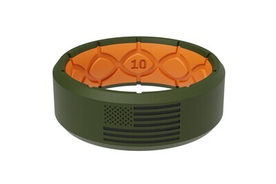 Groove Life Edge Hero - America Moss Green &amp; Black Flag Ring