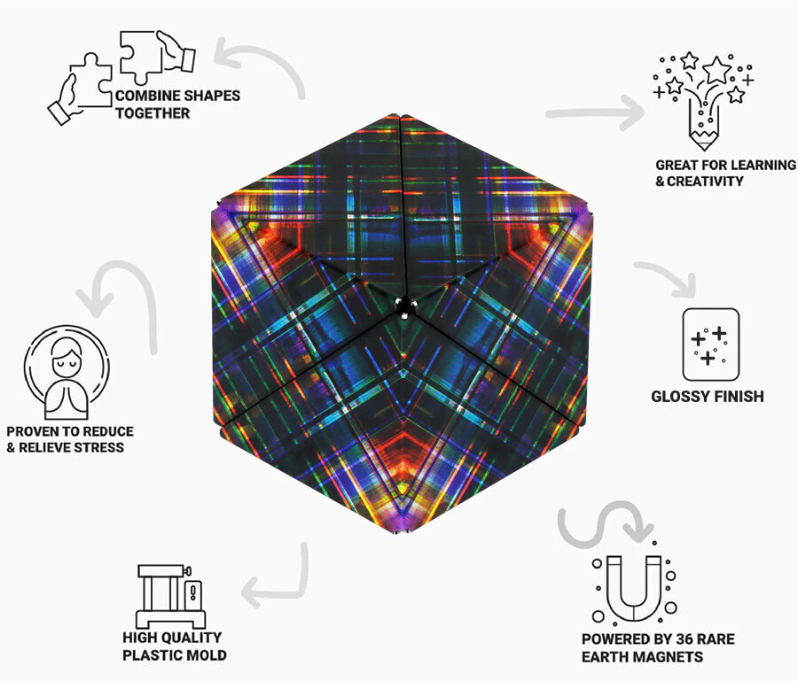 SHASHIBO CUBE - Disco Plaid (Jumbie Art Series)