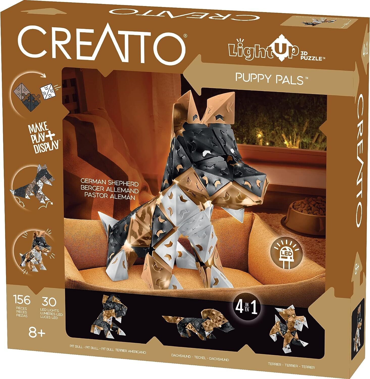 Thames &amp; Kosmos Creatto Puppy Pals - Light-Up 3D Puzzle Kit
