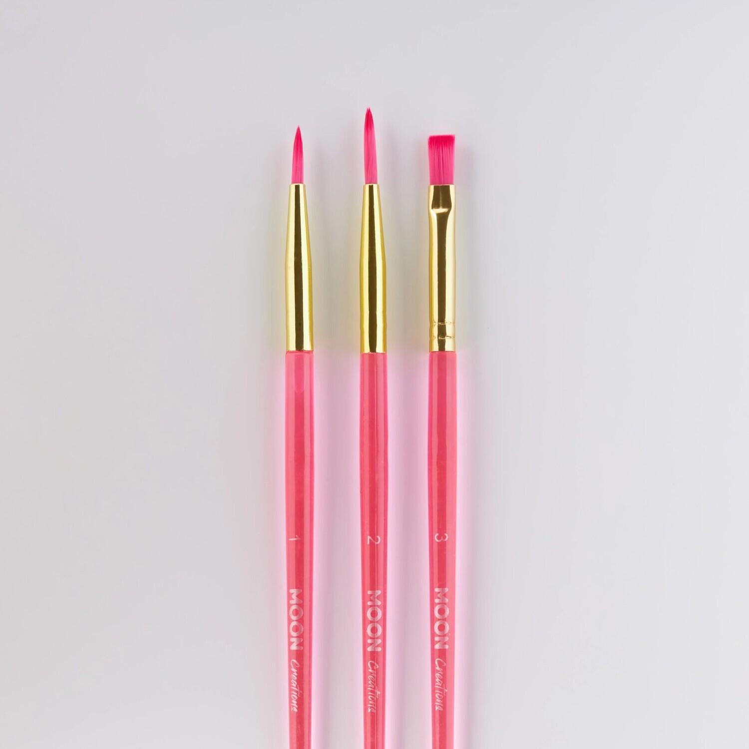 Moon Creations Face Paint Brushes - 3 Pack