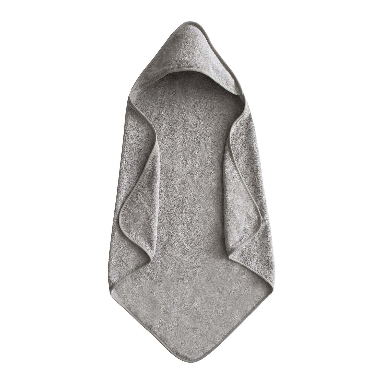 Mushie Organic Cotton Baby Hooded Towel - Gray