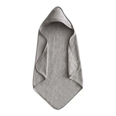 Mushie Organic Cotton Baby Hooded Towel - Gray