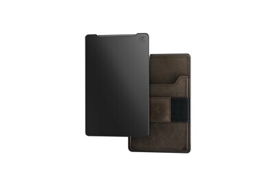 Groove Life Groove Wallet - Gun Metal w/ Brown Leather