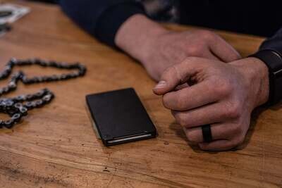Groove Life Groove Wallet - Gun Metal w/ Brown Leather