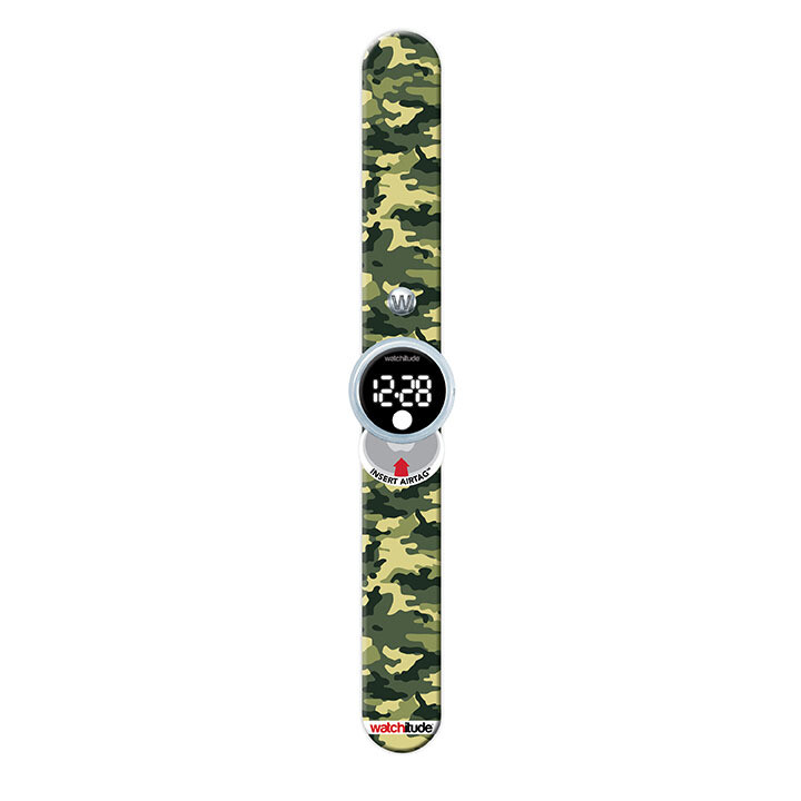Watchitude Army Camo - Tag’d Trackable Slap Watch