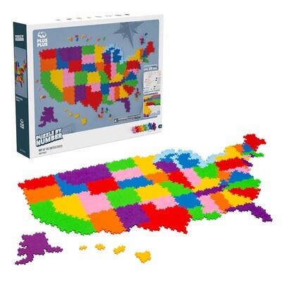 Plus-Plus Puzzle by Number - 1400pc - Map of the United States