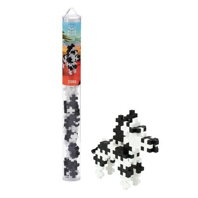 Plus-Plus Mini Maker Tube - 70pc Zebra