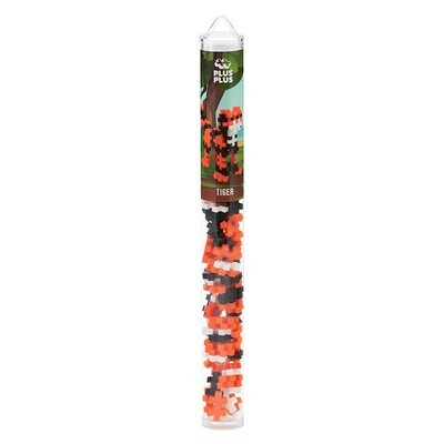 Plus-Plus Mini Maker Tube - 70pc Tiger