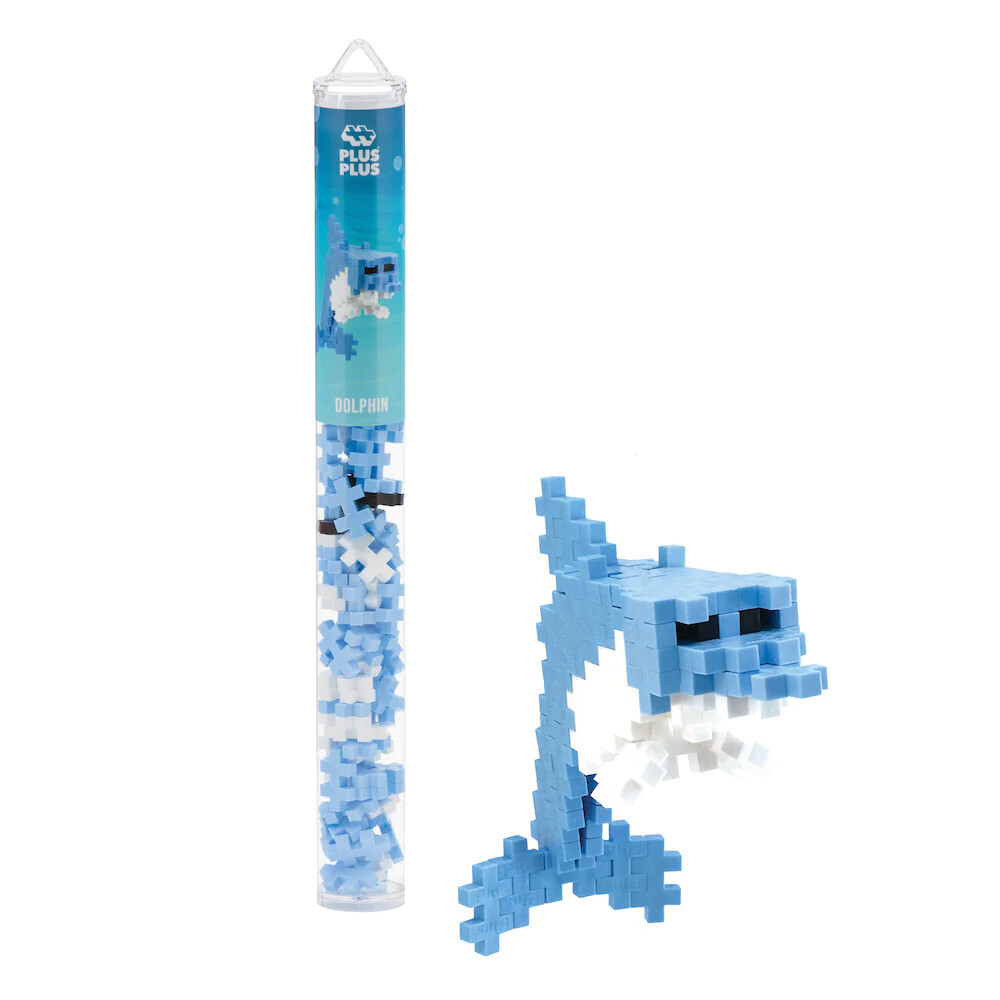 Plus-Plus Mini Maker Tube - 70pc Dolphin