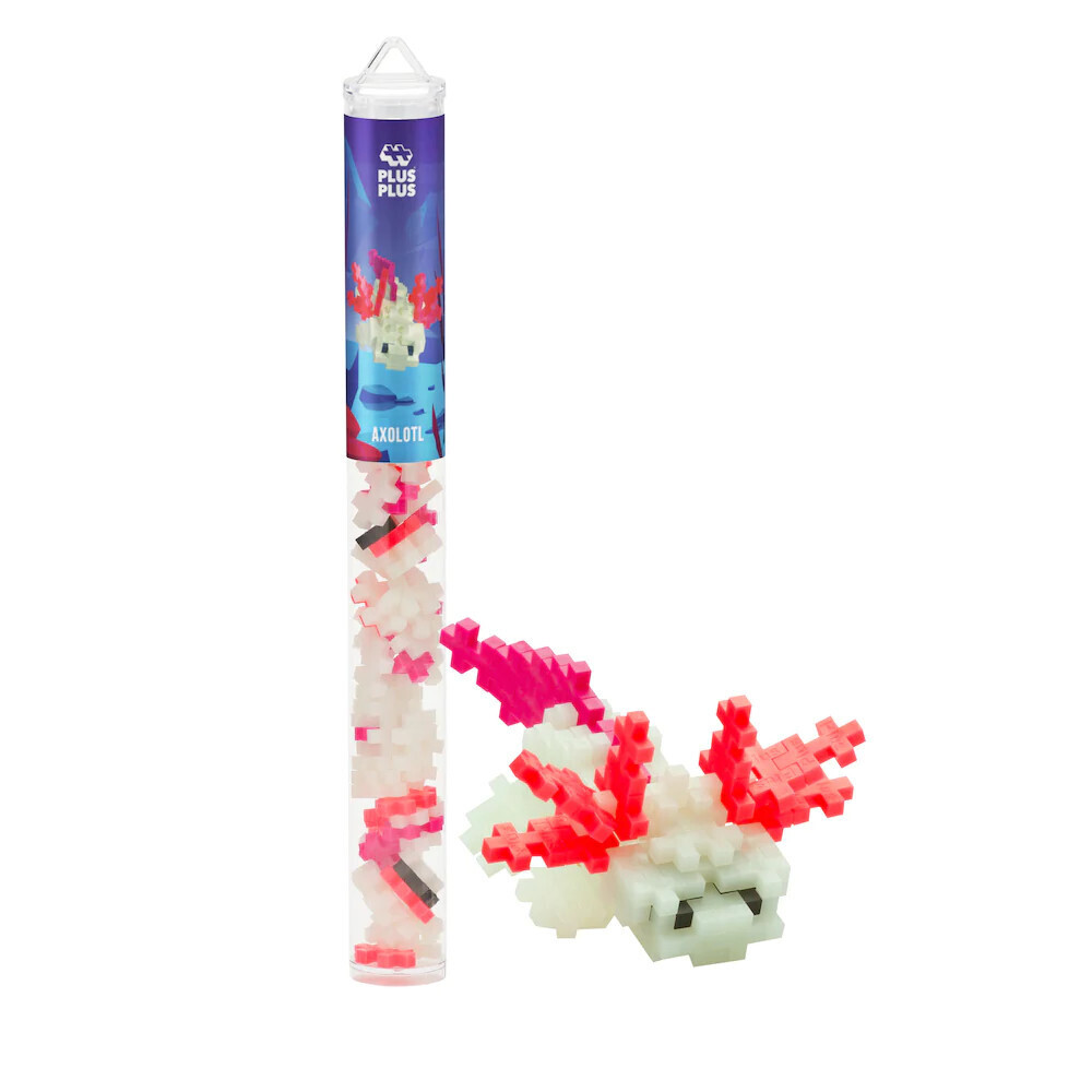 Plus-Plus Mini Maker Tube - 70pc Axolotl
