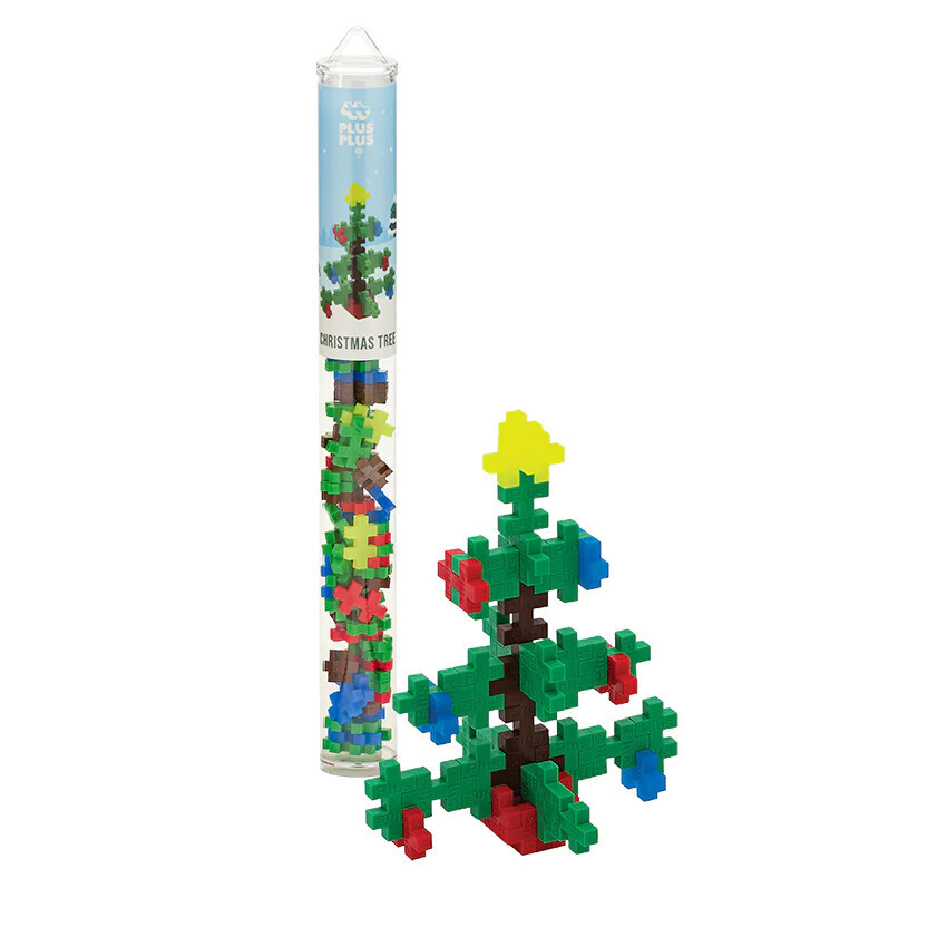 Plus-Plus Mini Maker Tube - 70pc Christmas Tree