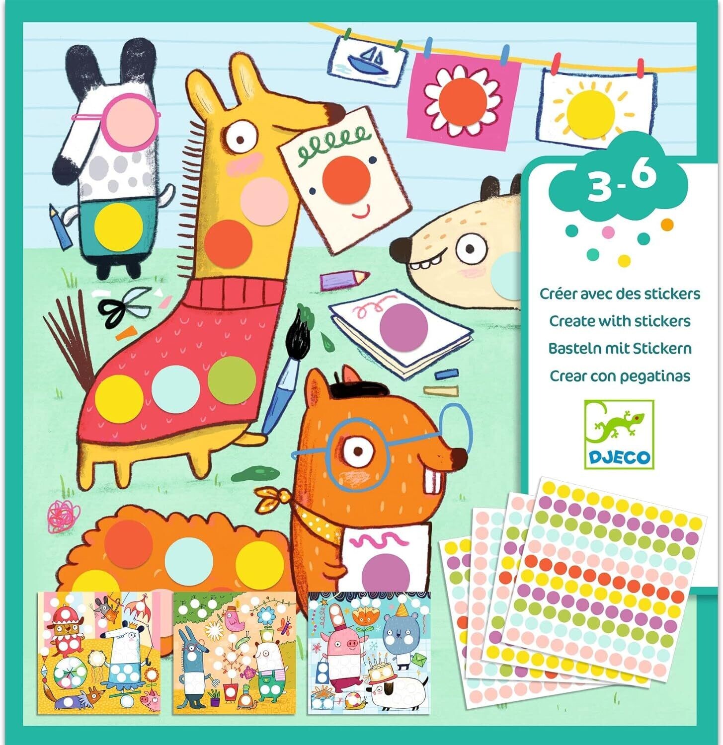 Create With Stickers - Colored Dots