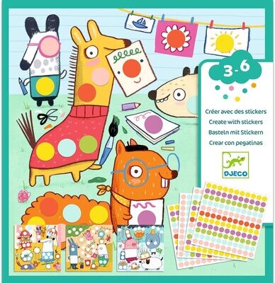 Create With Stickers - Colored Dots