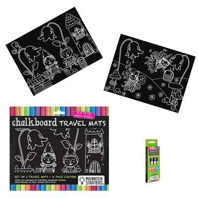Imagination Starters Travel Mat Coloring Set - Gnomes/Fairies