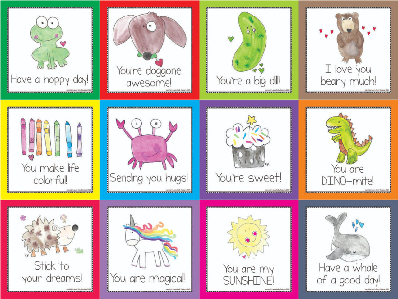 Laura Kelly D &amp; S Little Lunchbox Notes (24 ct.)