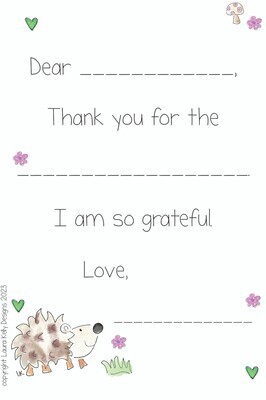 Thank You Notes - Hedgehog