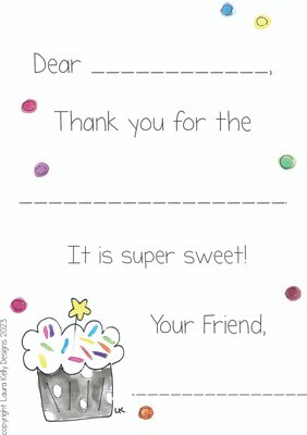 Thank You Notes - Cupcake