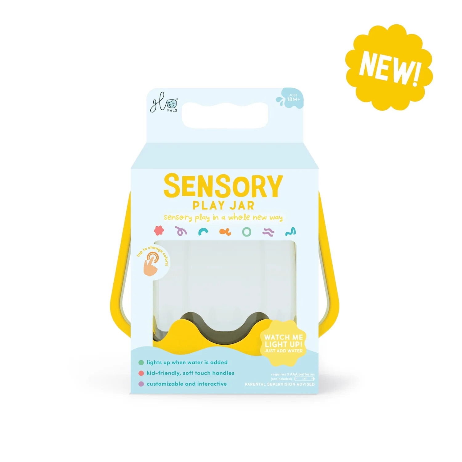 Glo Pals Sensory Play Jar - Yellow