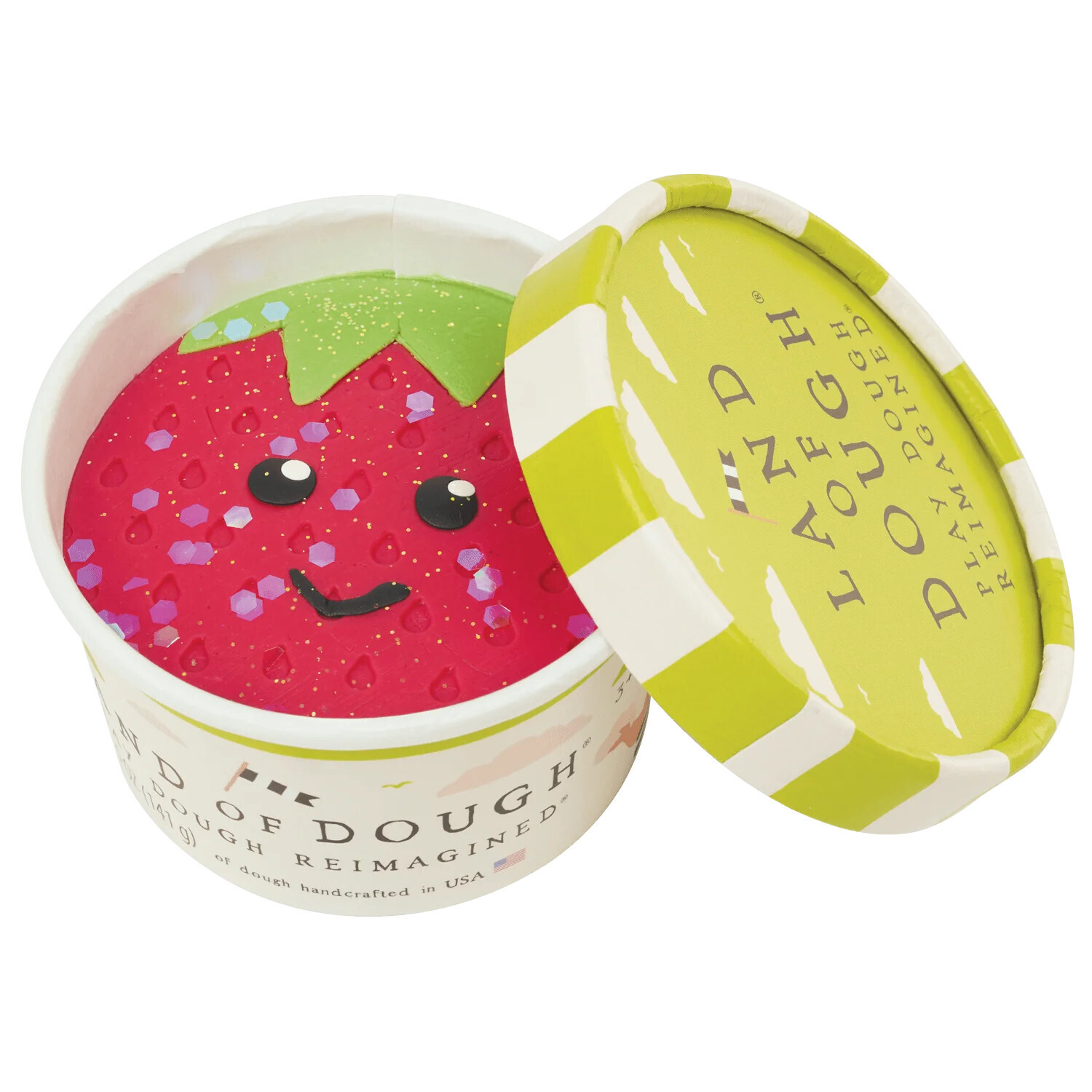 Land of Dough: Medium Scoop - Strawberry Mary - 5oz