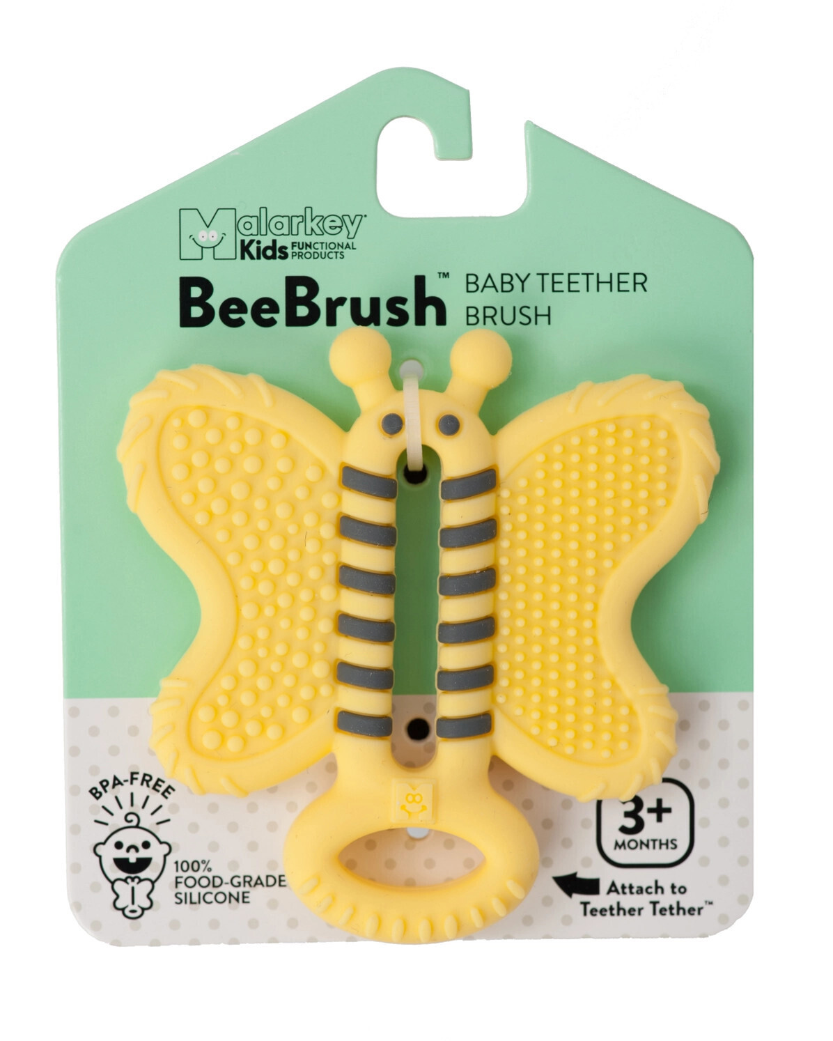 Malarkey Tooth Brush Teether - Bee Brush