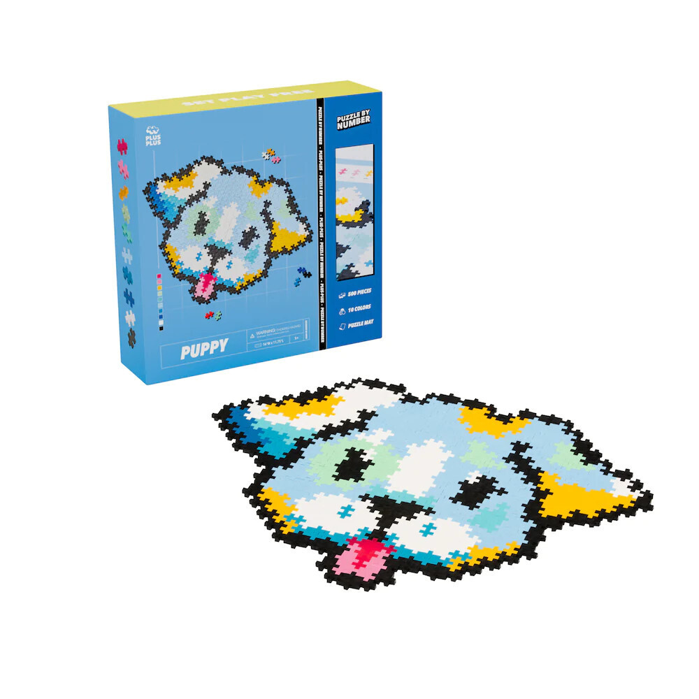 Plus-Plus Puzzle by Number - 500pc - Puppy