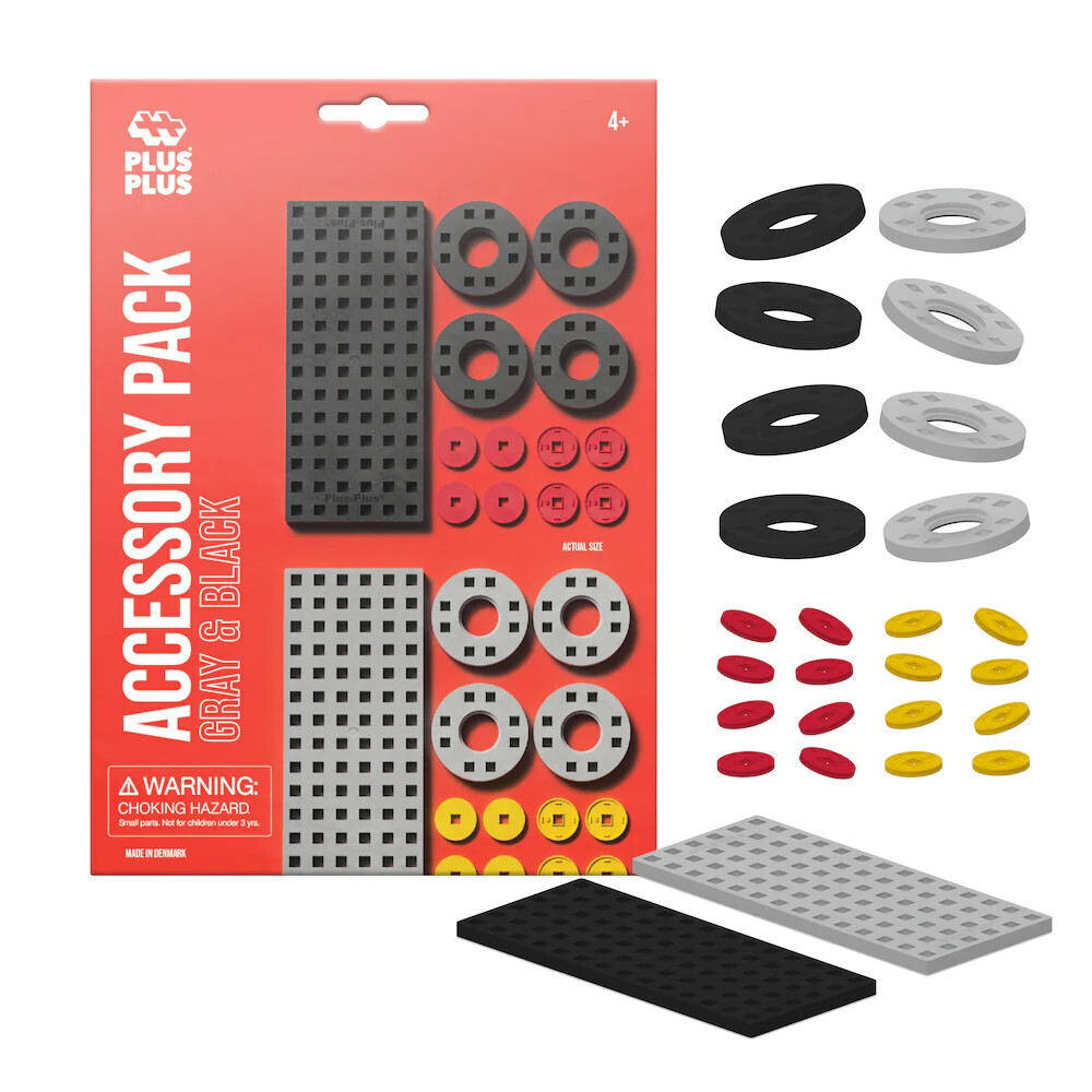 Plus-Plus Accessory Pack - Gray and Black -  26pc