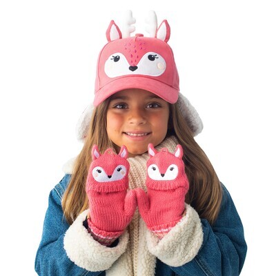 Kids 3D Caps with Earflaps - Deer L (4-6Y+)