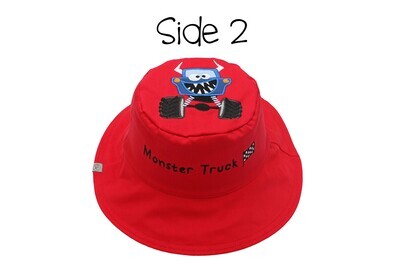 Kids UPF50+ Sun Hat - Monster/Car: M (2-4Y+)