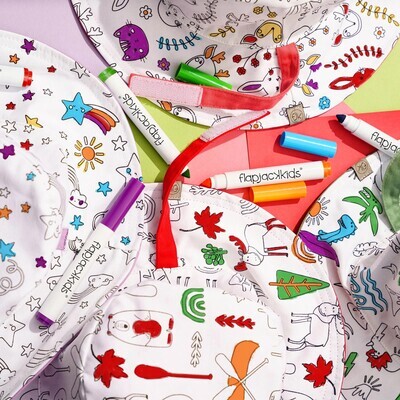 Kids UPF 50+ Coloring Sun Hat - Unicorn: M (2-4Y+)