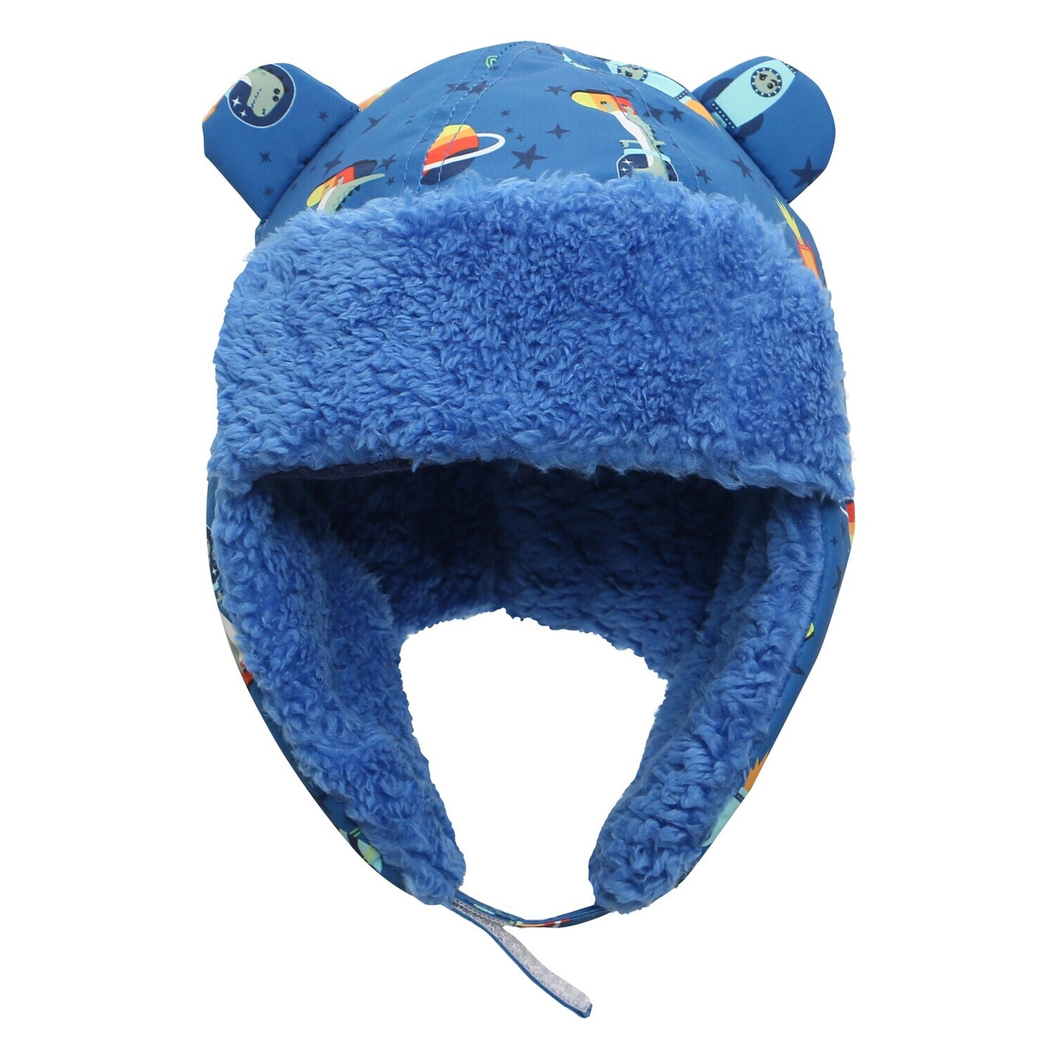 Kids Trapper Hat - Dino Blue S (6-24M)