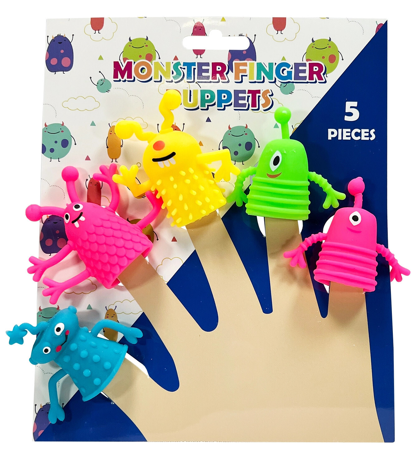 Streamline Stretchy Monster 5pc Finger Puppet Set
