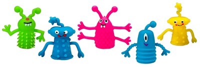 Streamline Stretchy Monster 5pc Finger Puppet Set