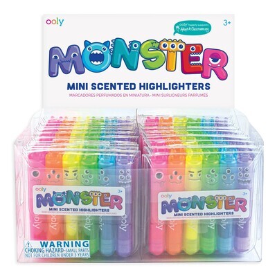 Mini Monster Scented Highlighters (Set of 6)