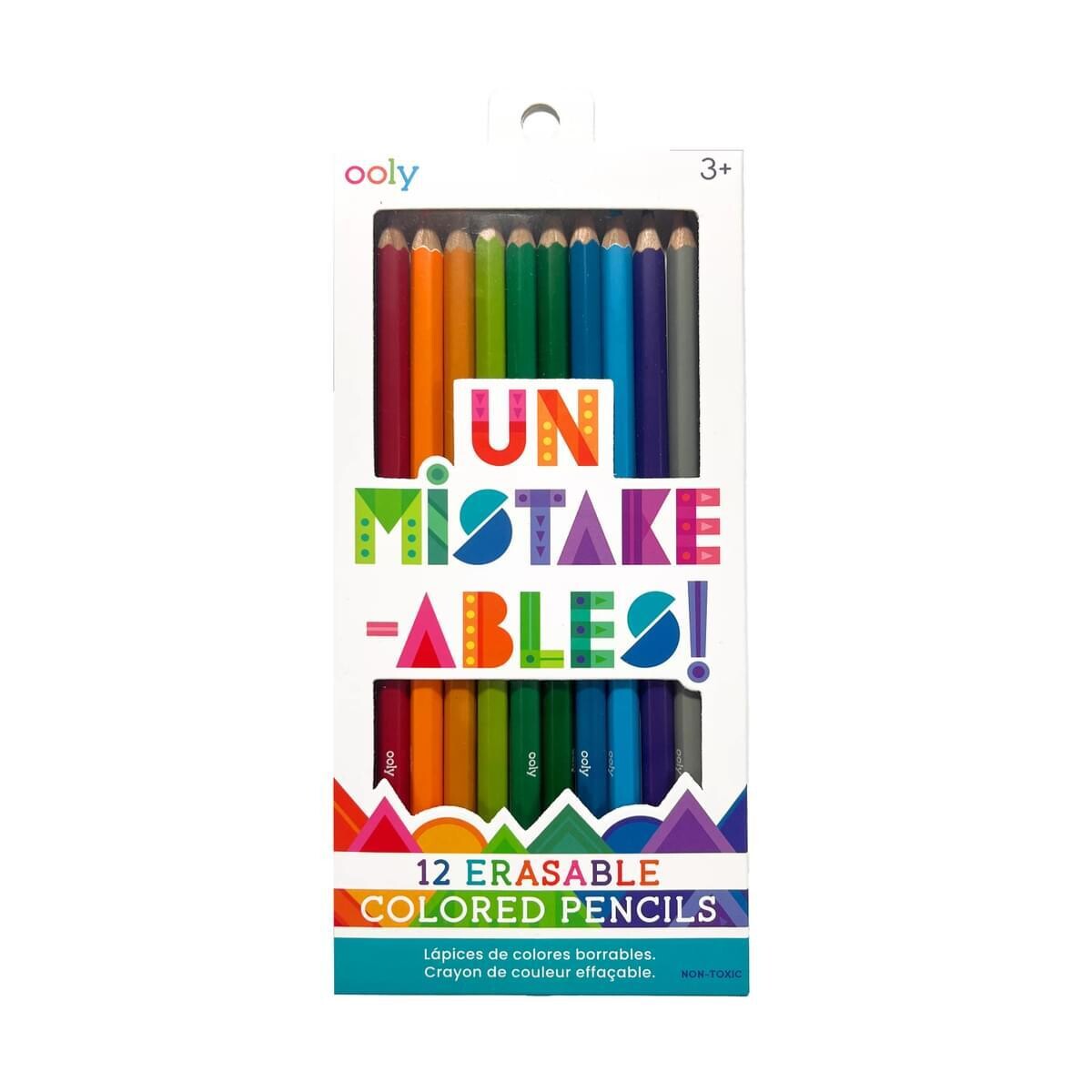 Unmistakeables - Erasable Colored Pencils (Set of 12)