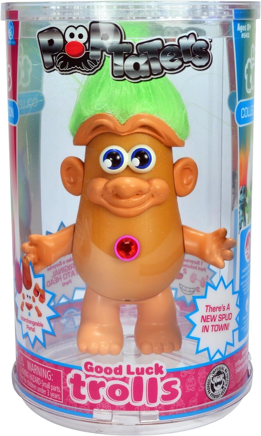PopTater 4" (12pc) - Good Luck Trolls - Green Hair